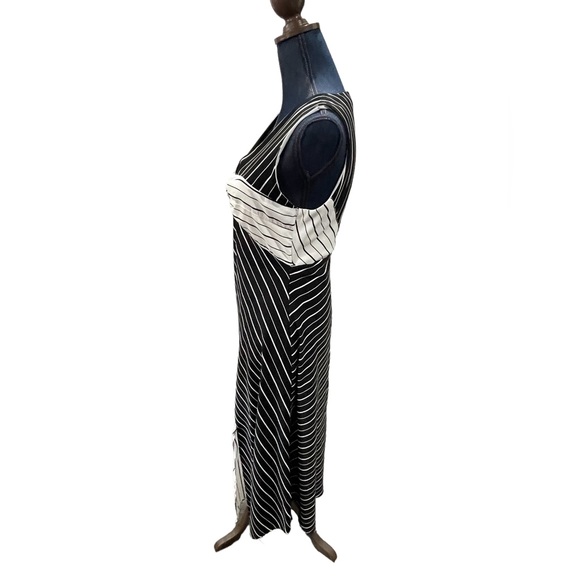 Walter Baker Carrie Twist Front Stripped back and white asymmetrical hem size 6 - Picture 4 of 9